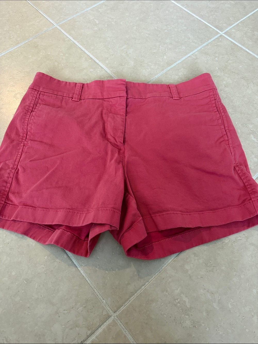 J. Crew Women’s Chino Bermuda Shorts — Berry Red